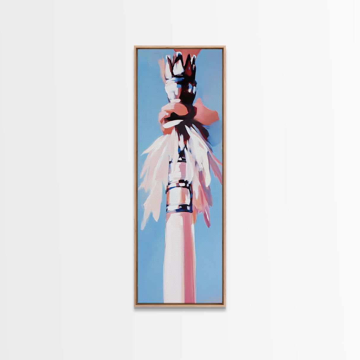 Feathered Totem, Tribal, Dreamy, Canvas Print, Boho Wall Art, Ethereal Painting, Spiritual Decor, Modern Artistic Decor