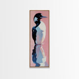 Loon, Reflections, Wildlife, Bird Art, Lake House Decor, Tranquil Wall Art, Waterfowl Painting, Framed Canvas Print