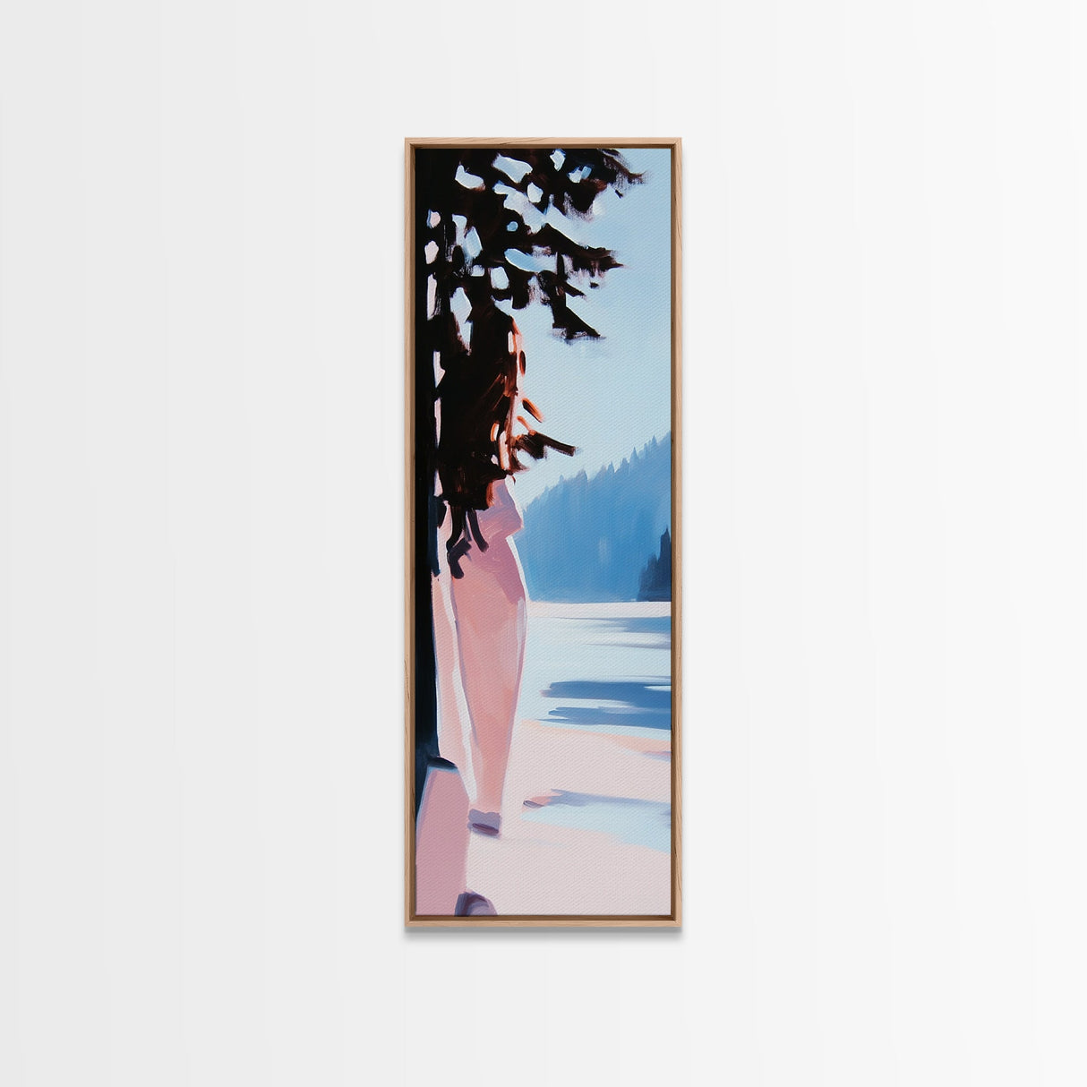 Abstract Nature, Impressionist Landscape, Modern Art, Framed Canvas Print, Minimalist Painting, Office Decor, Living Room Wall Art