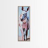 White Horse, Equestrian Art, Modern Farmhouse, Framed Canvas Print, Rustic Wall Art, Boho Western Style, Living Room Wall Art