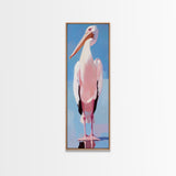 Pelican, Coastal Bird, Modern Beach Art, Nautical Home Decor, Ocean Animal, Boho Wall Art, Seaside Theme, Framed Canvas Print