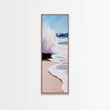 Ocean Wave, Seascape Art, Coastal Home Decor, Framed Canvas Print, Beach Aesthetic, Minimalist Water Art, Blue and White Wall Art