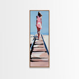 Walk to the Sea, Serene Beach Path, Minimalist Coastal Art, Canvas Print, Ocean Wall Art, Pastel Tones, Relaxing Home Decor