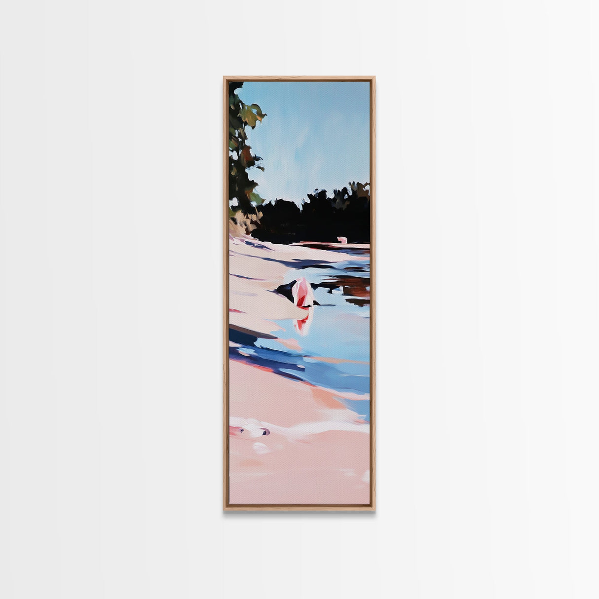 Beach Shell, Seaside Tranquility, Framed Canvas Print, Coastal Home Decor, Ocean Serenity, Boho Aesthetic, Calm and Relaxing Art