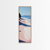 Coastal Shore, Beach Landscape, Ocean Wall Art, Framed Canvas Print, Modern Seascape, Minimalist Home Decor, Bedroom Print