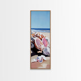 Shell Collection, Seaside Art, Beach Wall Art, Framed Canvas Print, Coastal Aesthetic, Ocean Inspired, Modern Minimalist, Living Room Decor