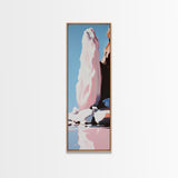Iceberg, Arctic, Frozen Landscape, Blue, White, Modern Home Art, Minimalist, Winter, Living Room, Office, Framed Canvas Print