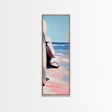 Coastal Rocks, Ocean Landscape, Beach House Wall Art, Minimalist Seascape, Relaxing Decor, Nature Painting, Canvas Print