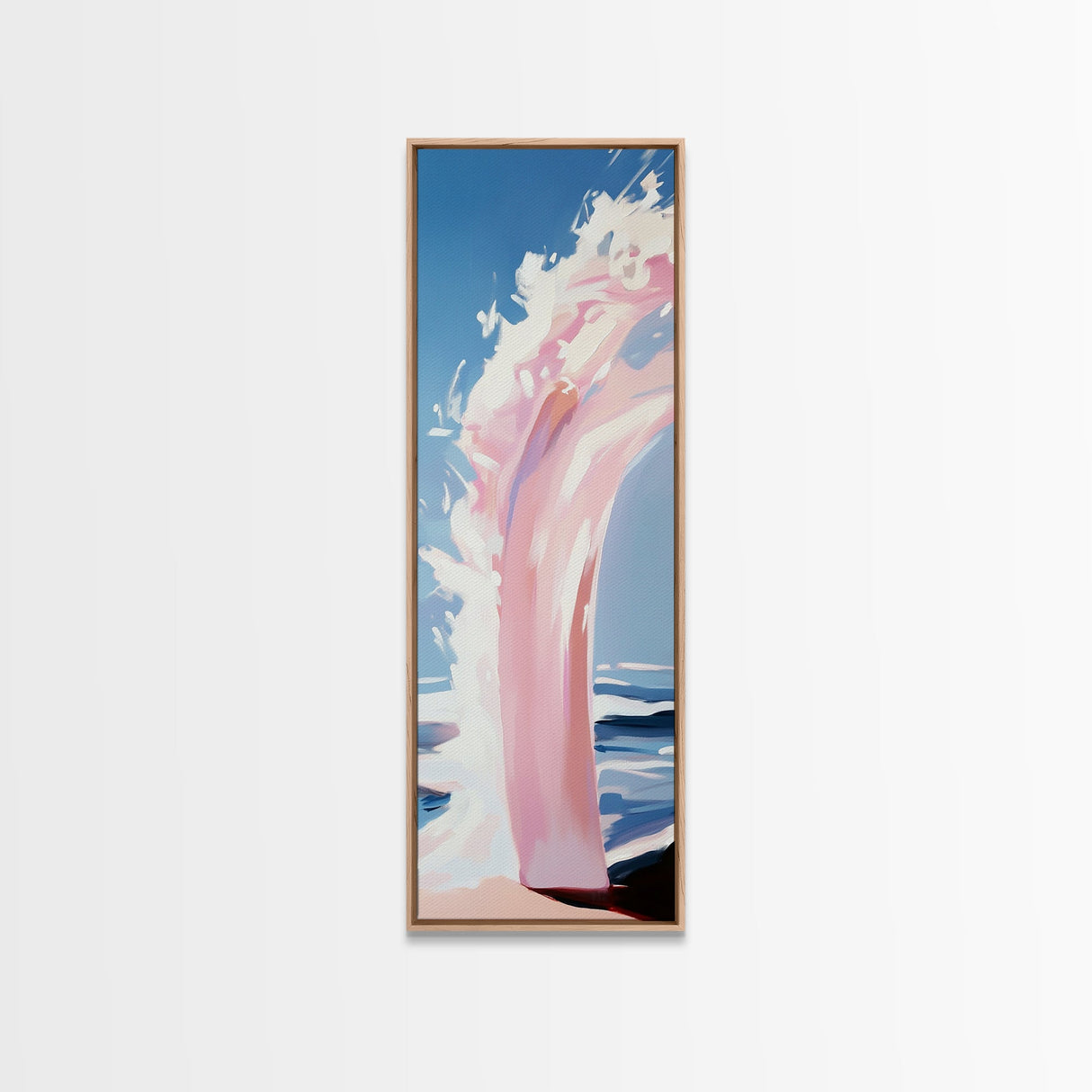 Ocean Wave Painting, Coastal Wall Art, Beach House Decor, Abstract Seascape, Nautical Art, Modern Living Room, Framed Canvas Print