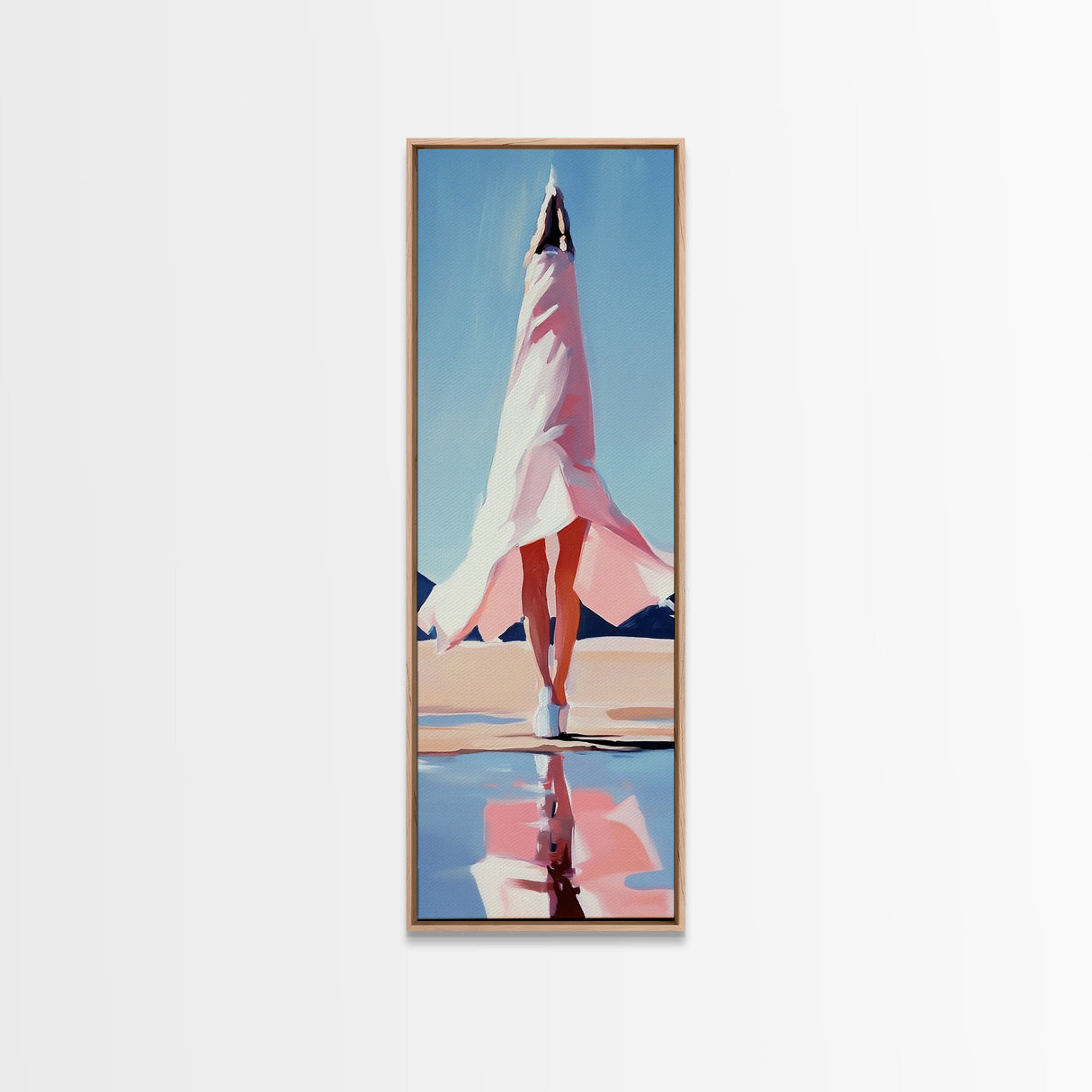 Serene Reflection, Minimalist Art, Boho Home Decor, Canvas Print, Living Room Wall Art, Modern Landscape, Beach House Aesthetic