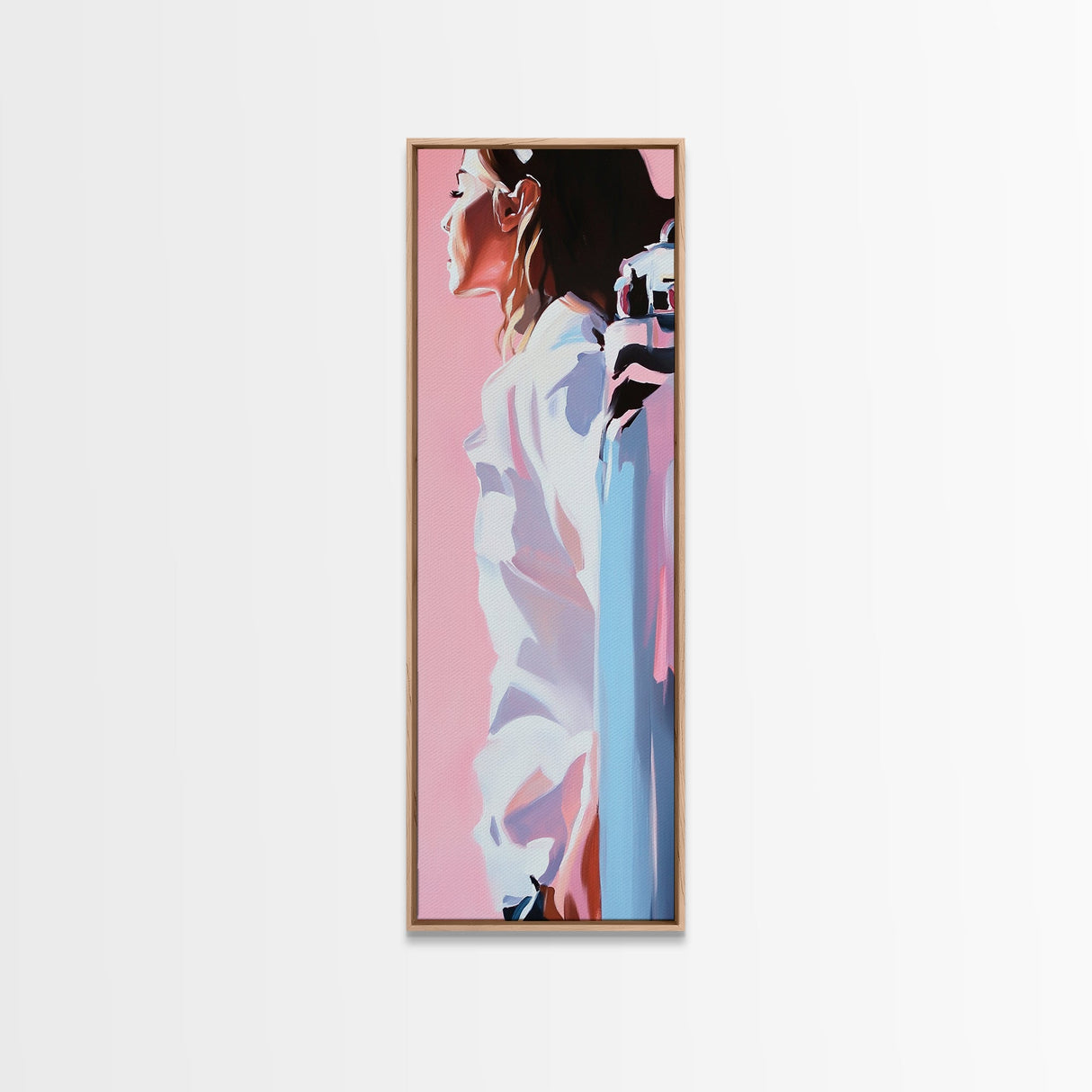 Sunset Reflection, Female Portrait, Canvas Print, Contemporary Wall Art, Minimalist Decor, Soft Aesthetic, Boho Home Art