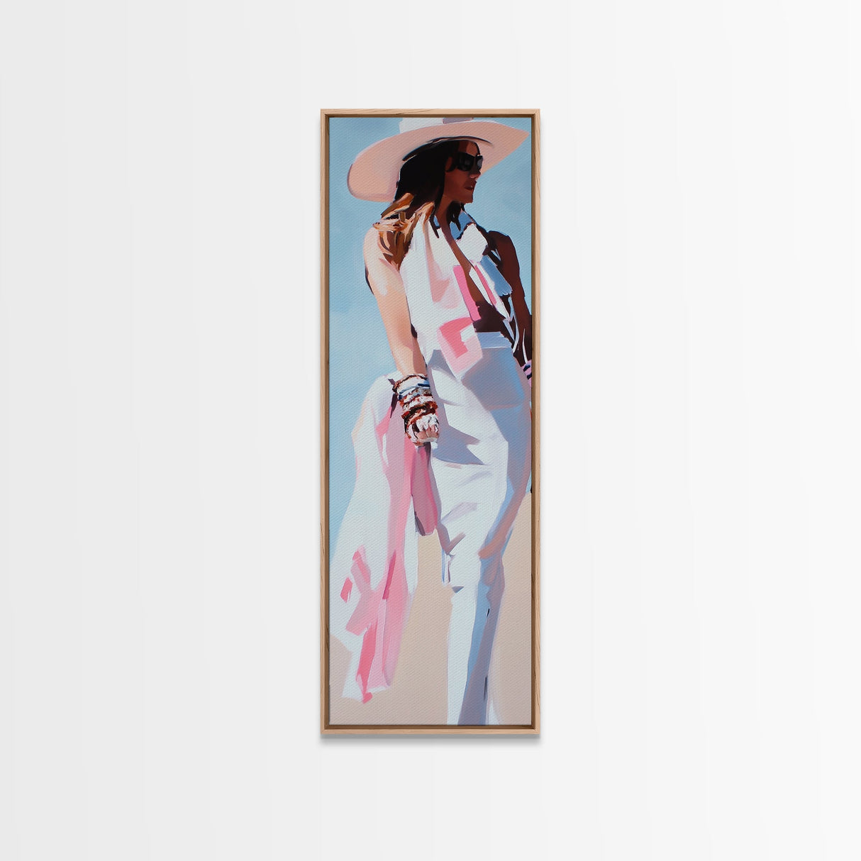 Western Chic, Cowgirl Art, Fashion Wall Art, Canvas Print, Boho Aesthetic, Stylish Home Decor, Minimalist Design, Modern Portrait