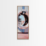 Porthole Reflection, Nautical Aesthetic, Ocean View Art, Framed Canvas Print, Modern Minimalist, Coastal Decor, Living Room Art