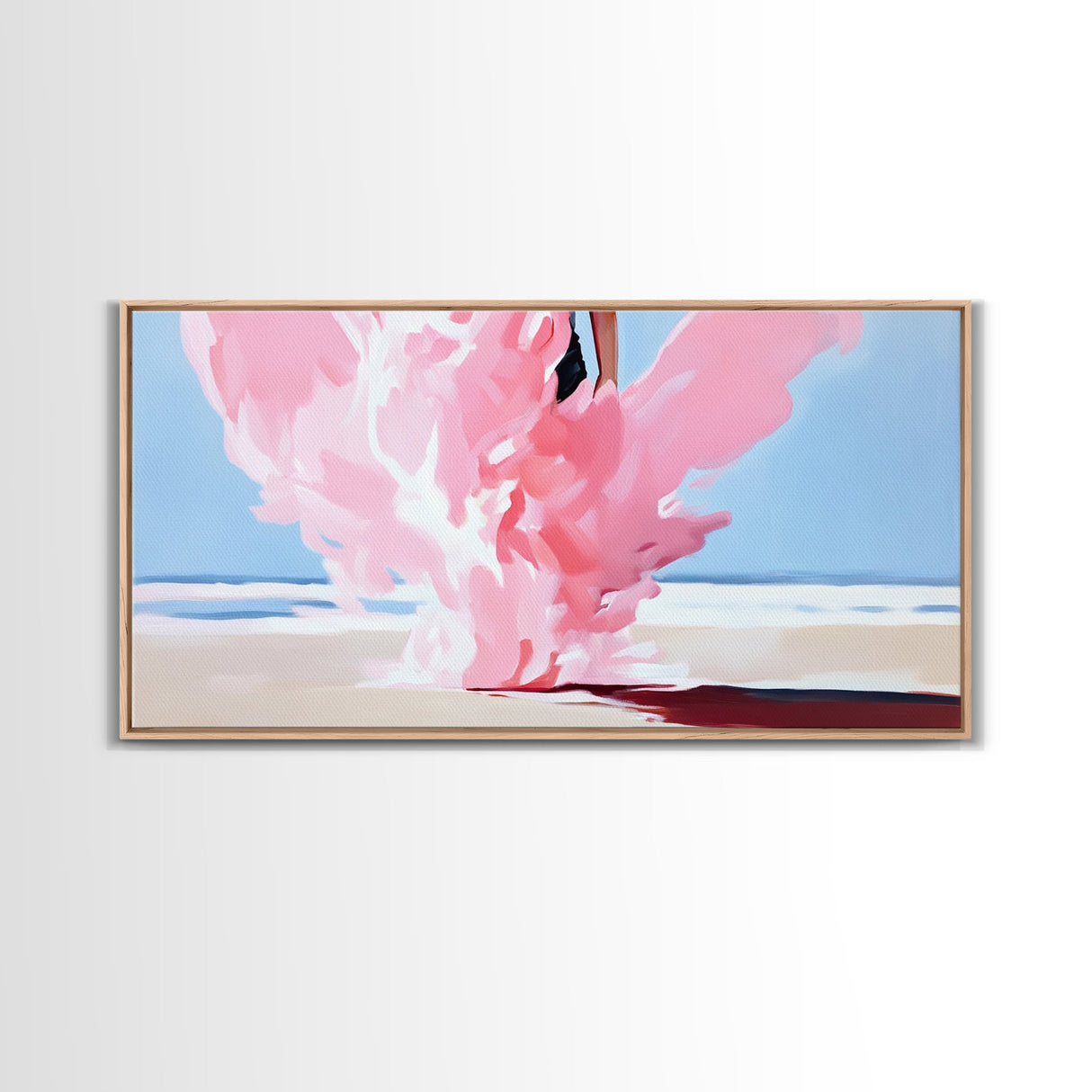 Pink Smoke Painting, Abstract Dreamy Art, Surreal Cloud Wall Decor, Soft Pastel Aesthetic, Modern Statement Piece, Canvas Print