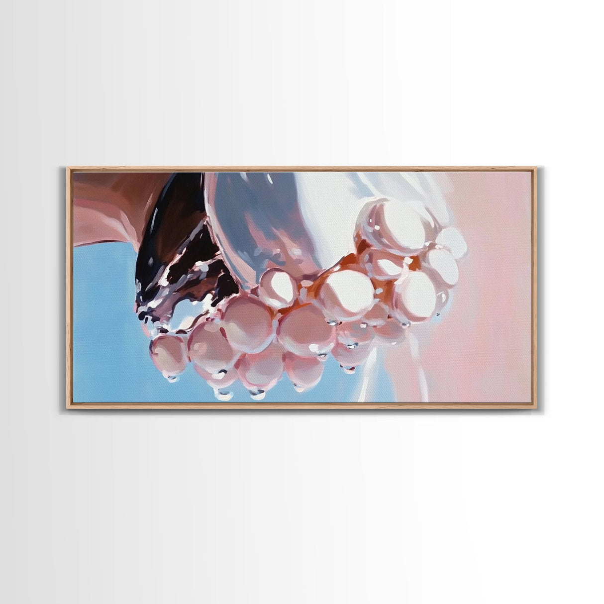 Water Droplets, Surreal Reflection, Abstract Aesthetic, Modern Minimalist Art, Contemporary Home Decor, Living Room Wall Art