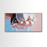 Water Droplets, Surreal Reflection, Abstract Aesthetic, Modern Minimalist Art, Contemporary Home Decor, Living Room Wall Art
