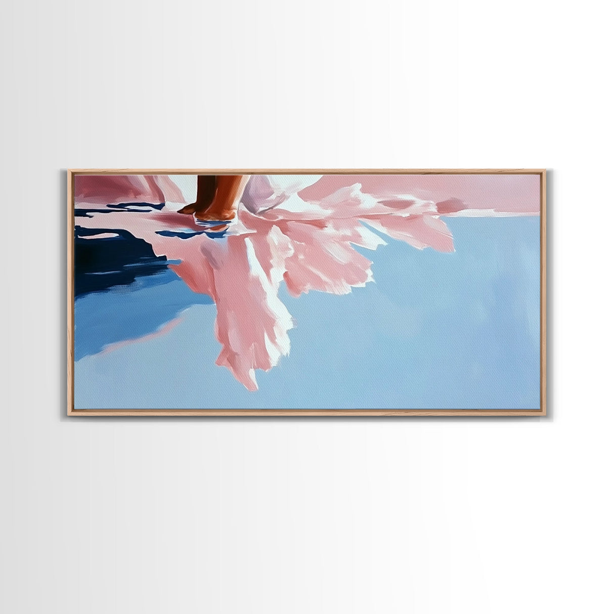 Water Reflection, Feet, Soft Tones, Canvas Print, Minimalist Art, Dreamy Aesthetic, Bedroom Wall Art, Modern Home Decor, Calm Atmosphere