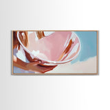 Pink Shell, Coastal Art, Beach Inspired, Canvas Print, Boho Wall Art, Minimalist Ocean Decor, Bedroom Wall Art, Beach House Gift