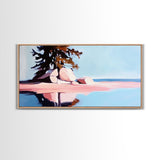 Lone Tree, Coastal Landscape, Canvas Print, Minimalist Nature Art, Tranquil Seascape, Modern Beach House Decor, Large Wall Art, Office
