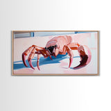 Fantasy Crab, Surrealism, Unique, Framed Canvas Print, Coastal Art, Whimsical Decor, Ocean Creature, Beach House, Statement Piece