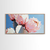 Cactus Blossoms, Desert Botanical Art, Vibrant Succulent, Pink Flowering Cactus, Bohemian Aesthetic, Canvas Print, Living Room