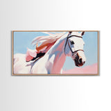 Wild Horse, Equestrian Art, Western Decor, Boho Wall Art, Pastel Painting, Framed Canvas Print, Bedroom Art, Farmhouse Aesthetic