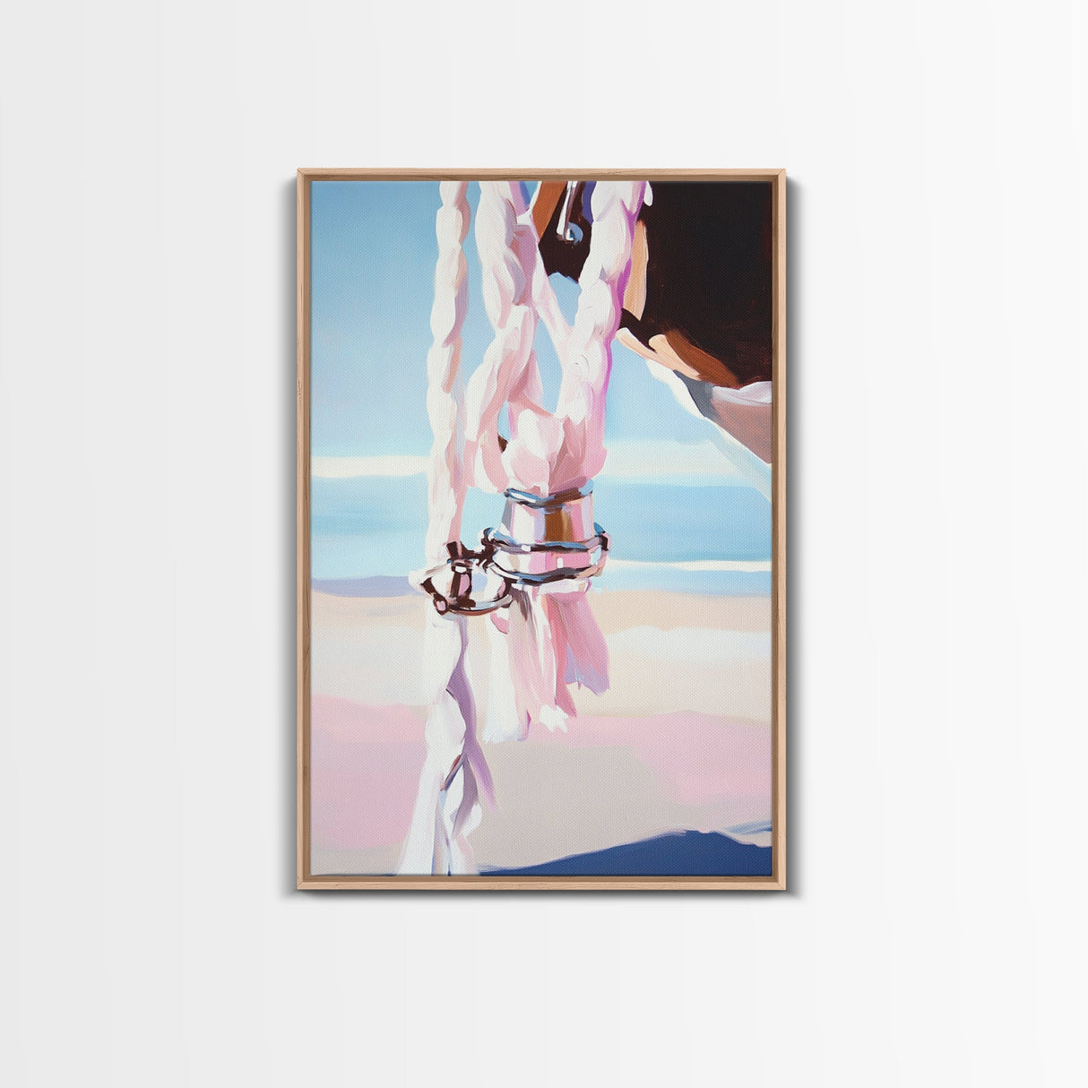 Hanging Rope, Beach House Art, Nautical Style, Canvas Print, Coastal Decor, Contemporary Home Wall Art, Living Room Statement