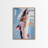 Fish, Realistic, Fishing Art, Lake House Decor, Wildlife Enthusiast Gift, Rustic Cabin Wall Art, Outdoor Theme, Framed Canvas Print
