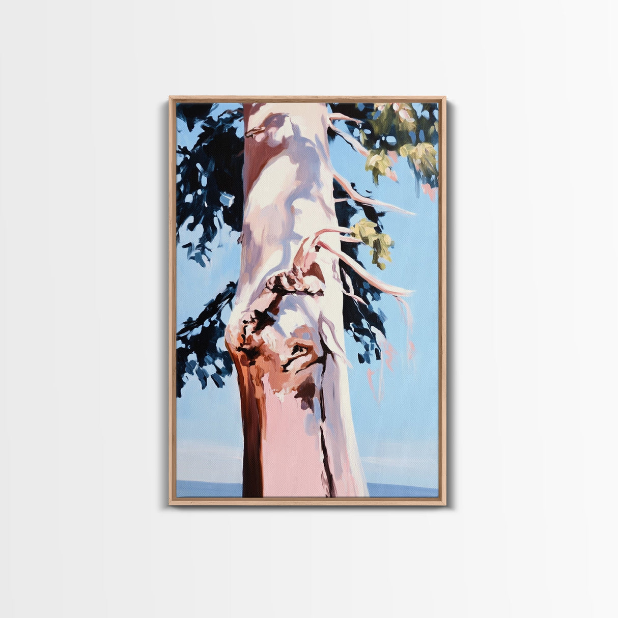 Tree Bark, Nature Wall Art, Minimalist Landscape, Boho Decor, Framed Canvas Print, Rustic Home, Neutral Aesthetic, Office Art