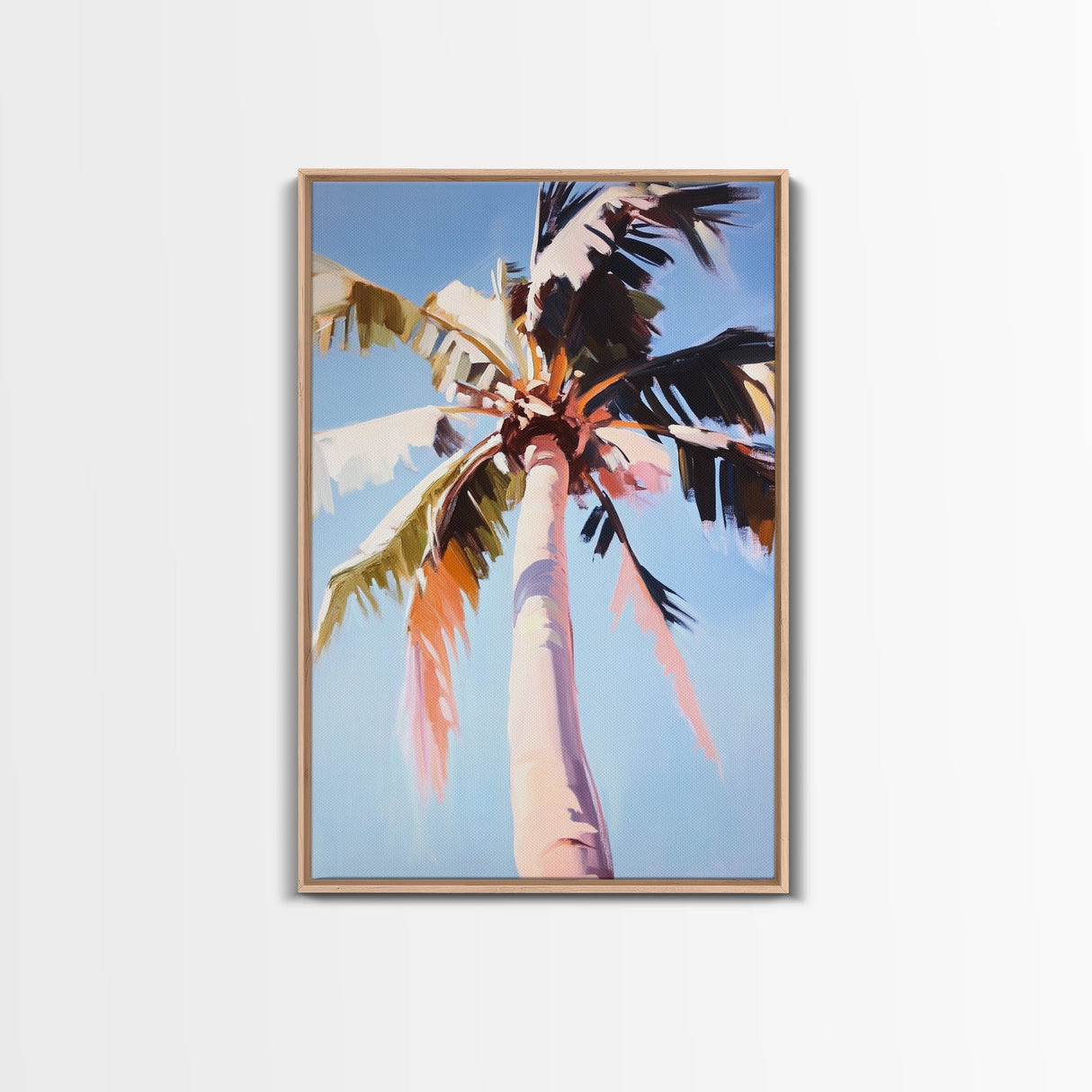 Palm Tree, Tropical Paradise, Summer Beach Vibes, Coastal Living Art, Vacation Dream, Canvas Print, Boho Wall Decor, Relaxing Art