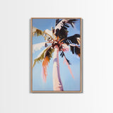 Palm Tree, Tropical Paradise, Summer Beach Vibes, Coastal Living Art, Vacation Dream, Canvas Print, Boho Wall Decor, Relaxing Art
