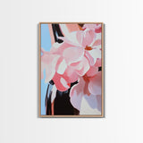 Floral Beauty, Romantic Blooms, Soft Pink Aesthetic, Feminine Wall Art, Elegant Pastel Decor, Framed Canvas Print, Living Room