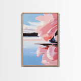 Reflections, Abstract Water, Minimalist Art, Dreamy Aesthetic, Soft Pastel Decor, Nature Inspired, Canvas Print, Living Room Wall Art