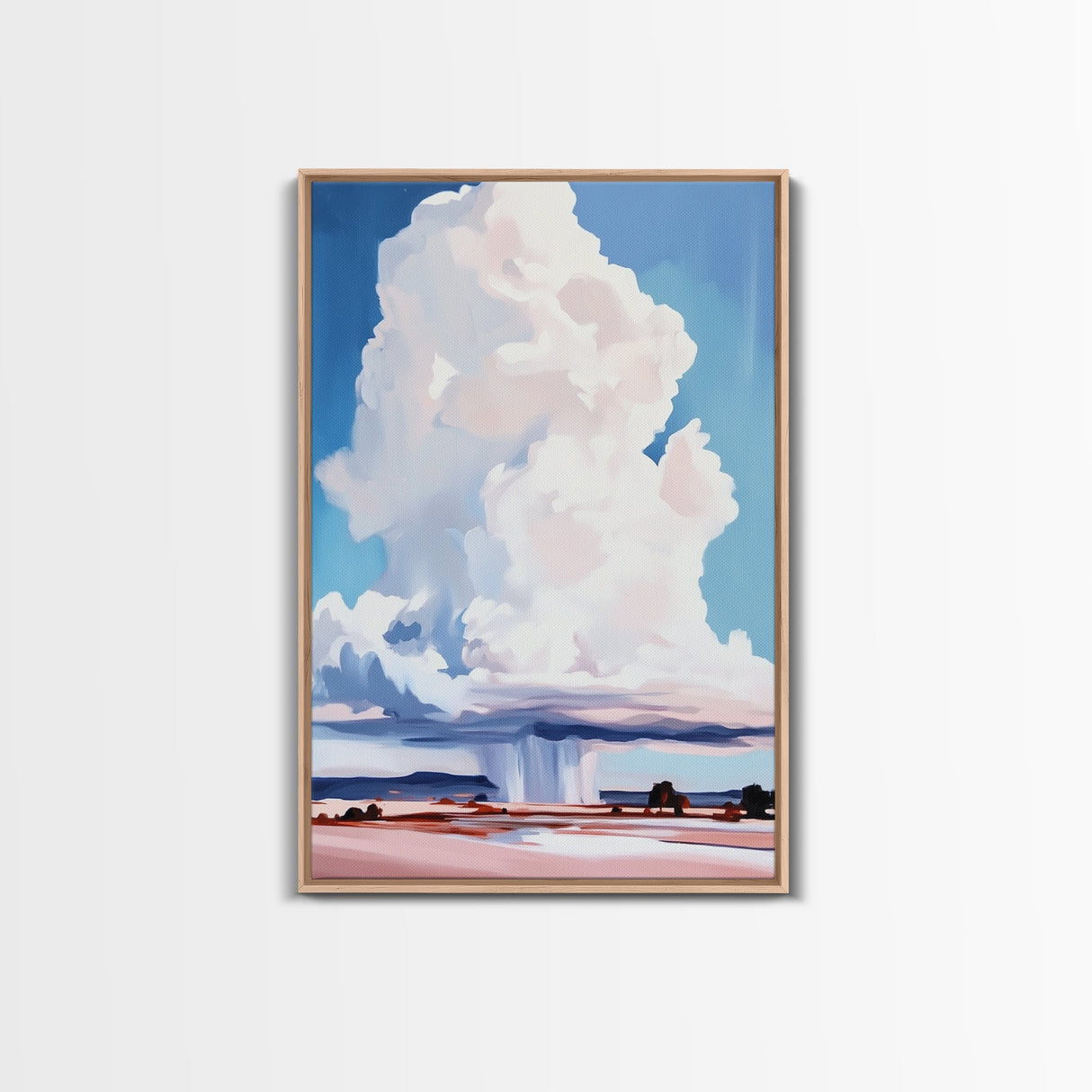 Storm Clouds, Dramatic Sky Art, Framed Canvas Print, Landscape Decor, Moody Weather Painting, Nature Artwork, Living Room Aesthetic