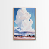 Storm Clouds, Dramatic Sky Art, Framed Canvas Print, Landscape Decor, Moody Weather Painting, Nature Artwork, Living Room Aesthetic