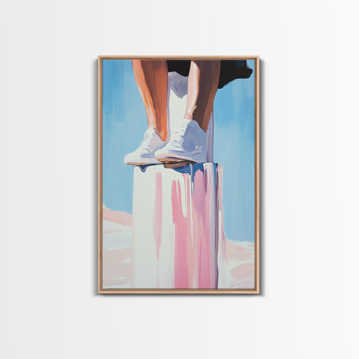 Standing Tall, Confidence, Minimalist Art, Modern Home Decor, Pastel Wall Art, Motivational Art, Living Room Wall Art, Canvas Print