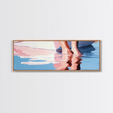 Beach Reflections, Sunset Art, Coastal Wall Decor, Canvas Print, Pastel Seascape, Ocean Painting, Bedroom Wall Art, Beach Art