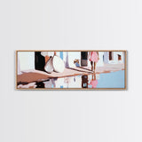 Sunset Reflection, Modern Landscape Art, Beach Vibes, Dreamy Seascape, Framed Canvas Print, Living Room Wall Art, Coastal Home Decor