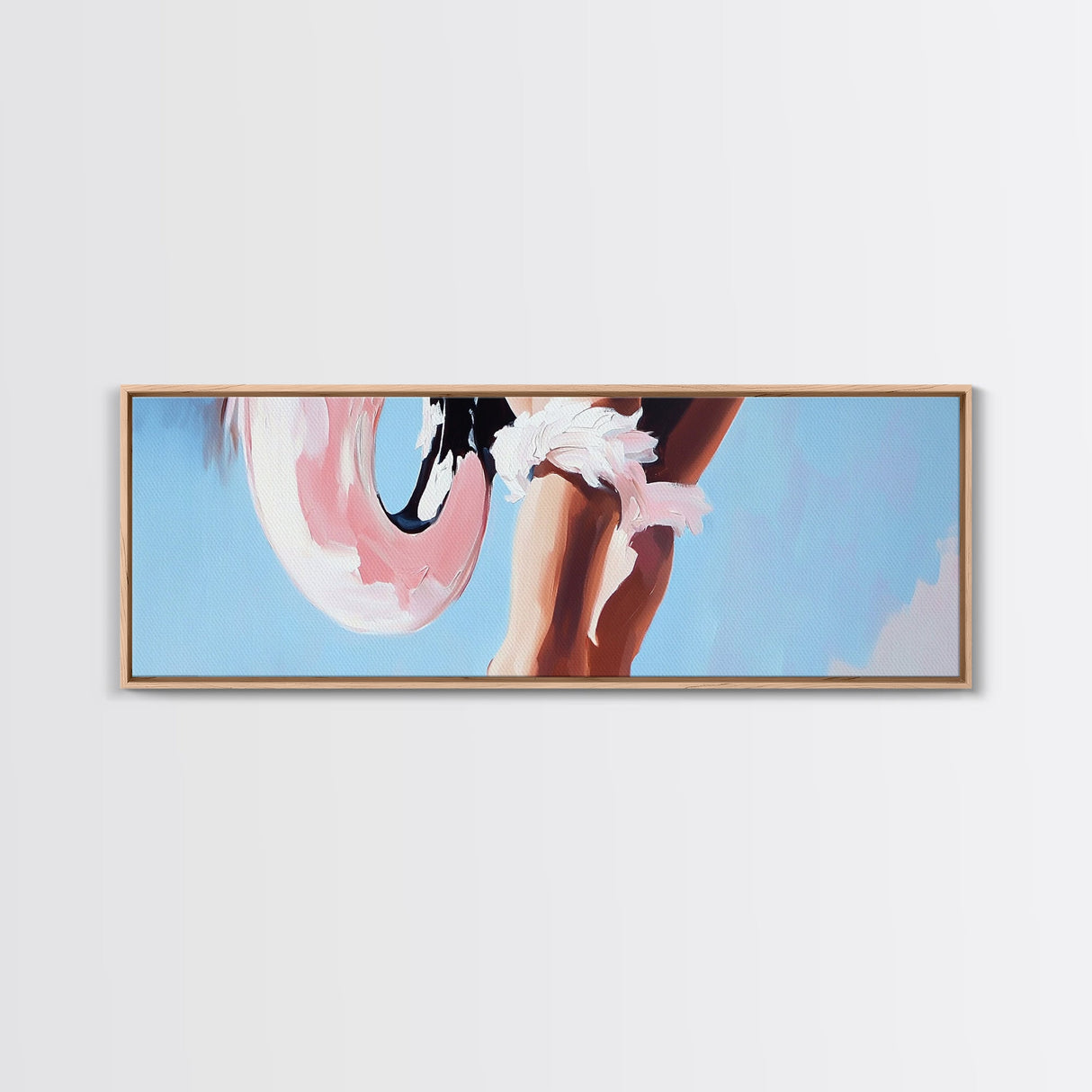 Pink Float, Summer Beach Art, Coastal Wall Decor, Modern Seaside Aesthetic, Minimalist Ocean Vibes, Boho Living Room, Canvas Print