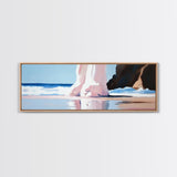 Ocean Reflection, Coastal Dreamscape, Surreal Beach Scene, Seascape Art, Calm Relaxing Decor, Living Room Aesthetic, Canvas Print