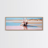 Desert Plant, southwestern wall art, arid landscape print, nature-inspired home decor, framed canvas print, boho aesthetic