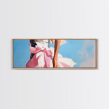 Feminine Elegance, Pink Dress, Chic Fashion Art, Canvas Print, Glamorous Wall Art, Modern Bedroom Decor, Romantic Soft Pastels