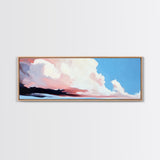Sunset Clouds, Pastel Sky, Dreamy Ocean, Canvas Print, Modern Seascape, Relaxing Coastal Wall Art, Minimalist Beach House Decor