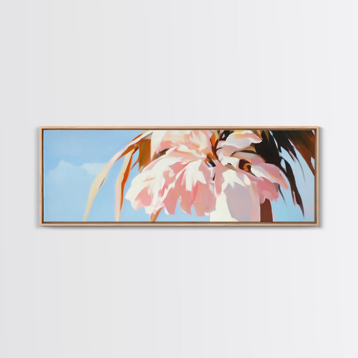 Palm Tree, Tropical, Sunset, Canvas Print, Coastal Wall Art, Beach Aesthetic, Summer Decor, Minimalist Art, Living Room Artwork