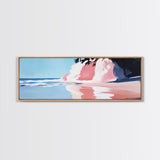 Clifftop Beach, Coastal Escape, Summer Art, Canvas Print, Ocean View Wall Art, Living Room Art, Beach Decor, Beach House Art