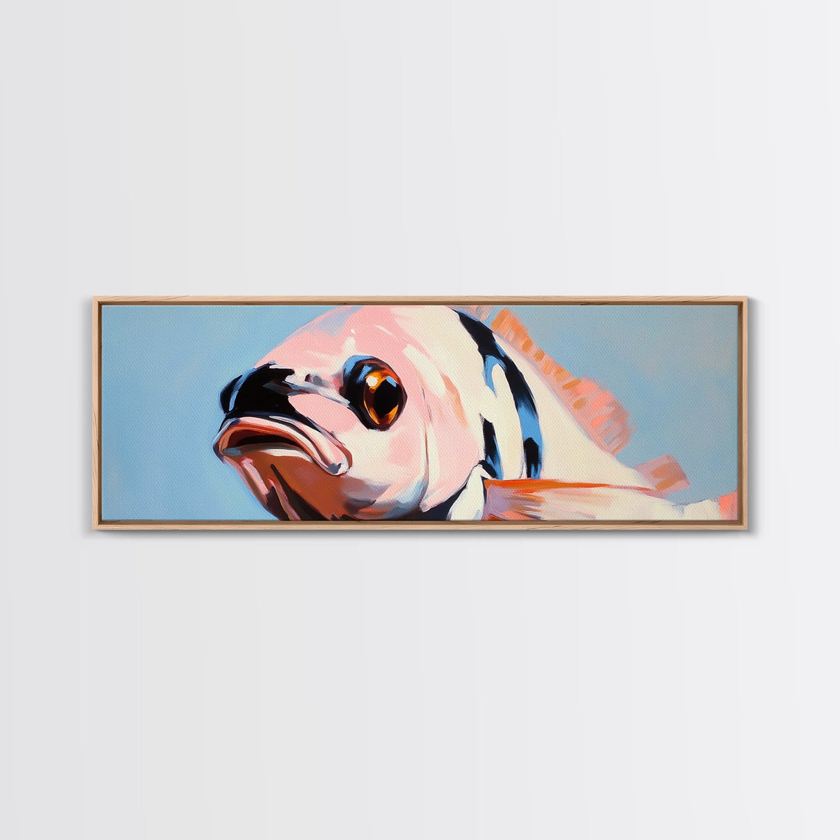Vibrant Fish, Ocean Life, Marine Art, Framed Canvas Print, Coastal Wall Decor, Nautical Living Room Art, Tropical Fish Painting