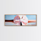Sand Dollar Art, Coastal Wall Decor, Beach House Art, Nautical Print, Minimalist Ocean Painting, Pastel Seascape, Framed Canvas Print