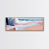 Ocean Waves, Surf Art, Coastal Horizon, Serene Beach Scene, Nautical Theme, Framed Canvas Print, Living Room Wall Art, Beach Decor