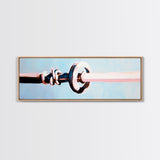 Sailboat Knot, Nautical Theme, Ocean Life, Framed Canvas Print, Coastal Home Decor, Minimalist Seaside Art, Beach House Wall Art