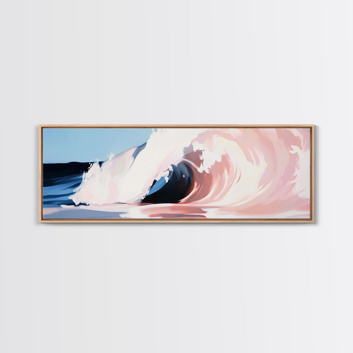 Wave Curl, Ocean Power, Surfer's Dream, Coastal Energy, Framed Canvas Print, Beach House Decor, Modern Wall Art, Sea Lover Gift